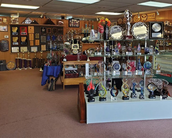 Inside the Discount Trophies of Arkansas shop