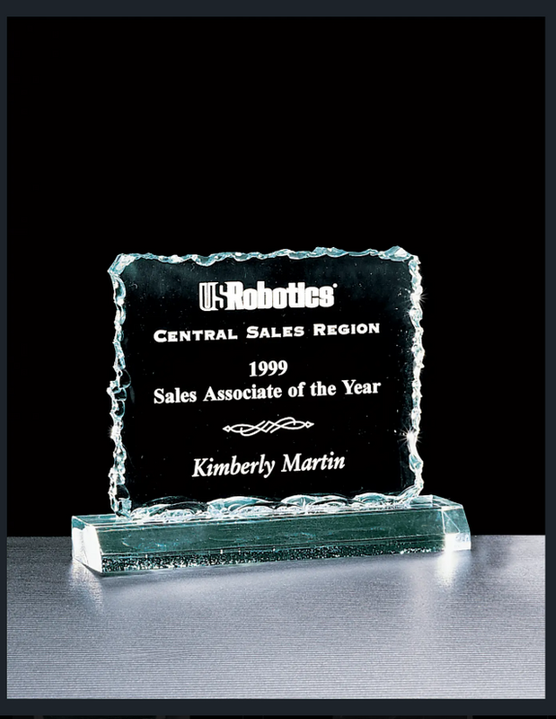 Crushed Ice Square Acrylic Award
