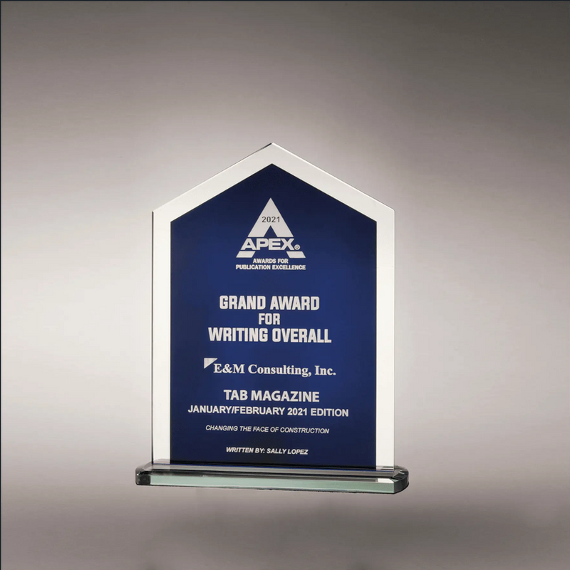 Pinnacle Series Glass with Blue Silk Center