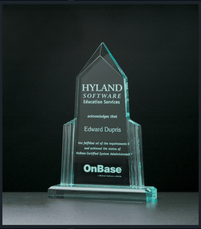 Spire Clear Acrylic Award