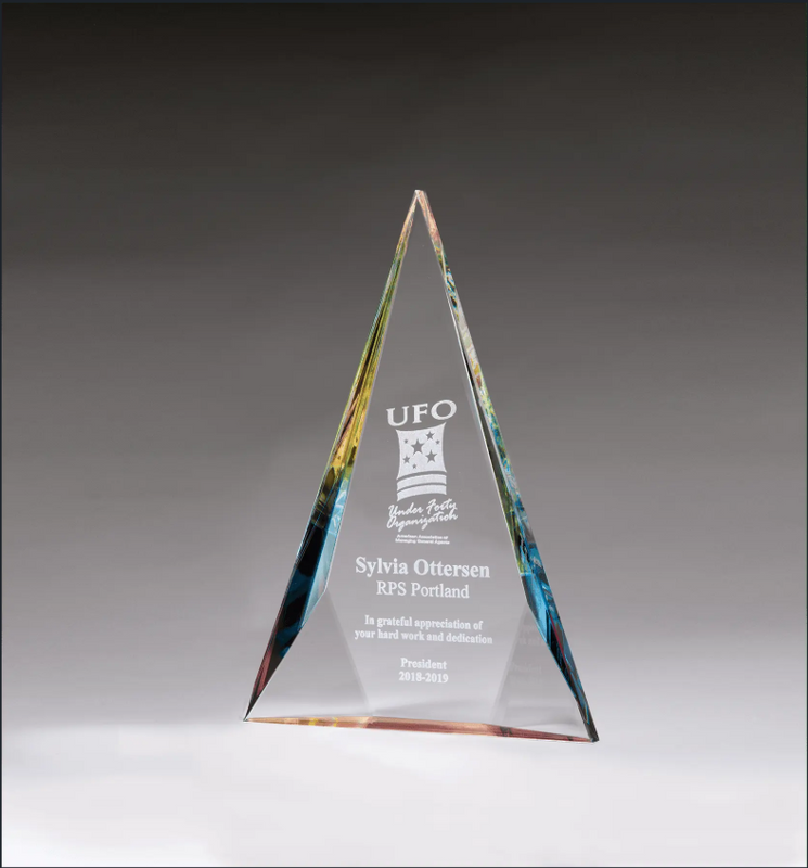 Diamond Series Crystal Award with Prism-Effect Base