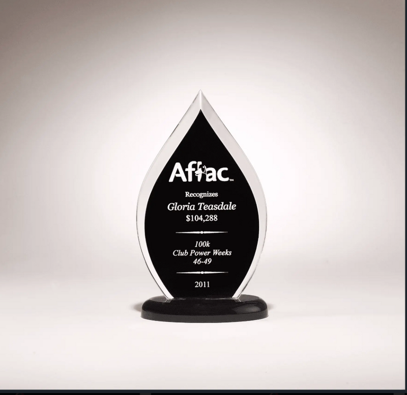 Flame Series Acrylic Award - Black