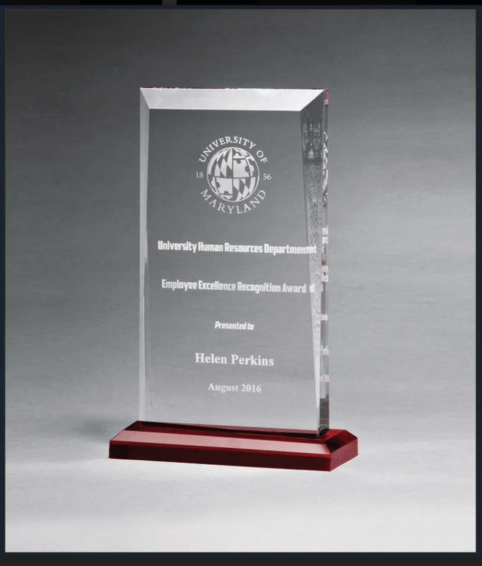 Apex Series Award with Red Highlights