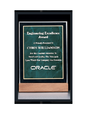 Acrylic Award with an Emerald Marble Center