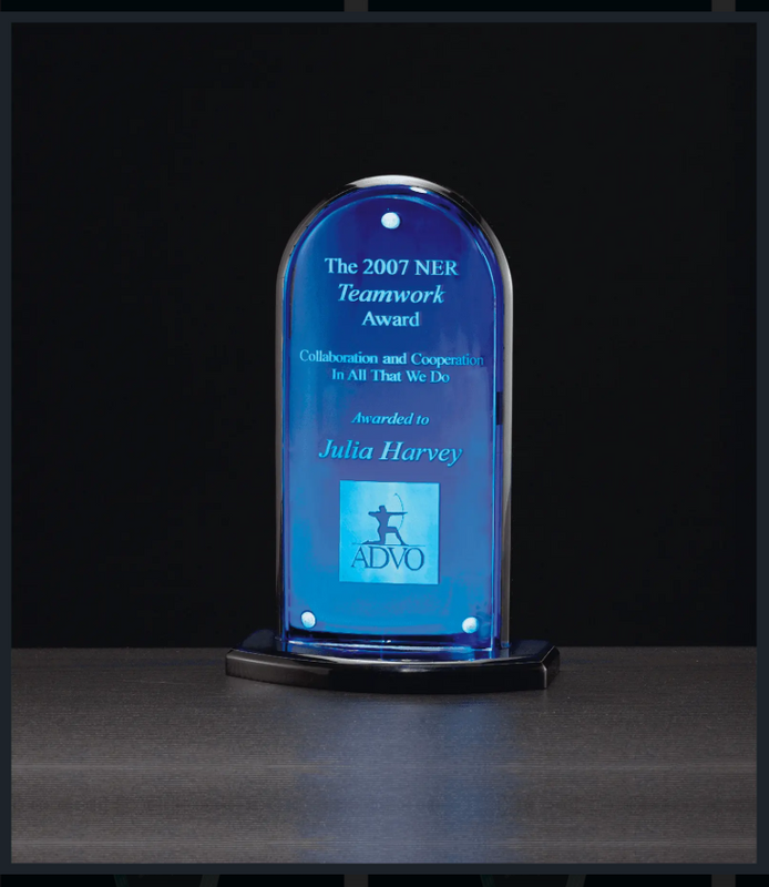 Arch Series with Blue Mirror Upright Base