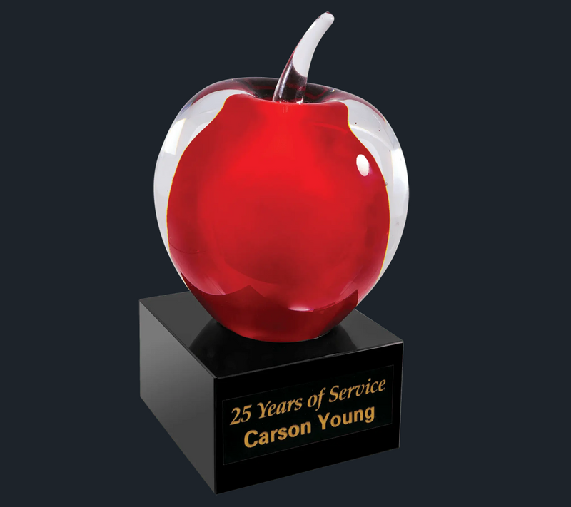 Red & Clear Apple with Black Base
