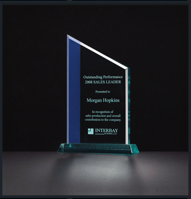 Zenith Jade Summit Acrylic Award