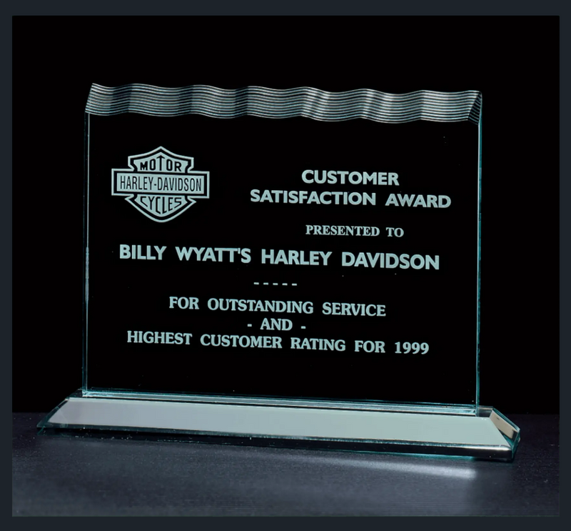 Tidal Wave Acrylic Award Horizontal