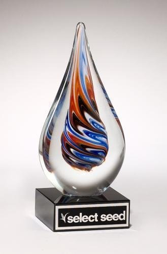 Teardrop on Black Base