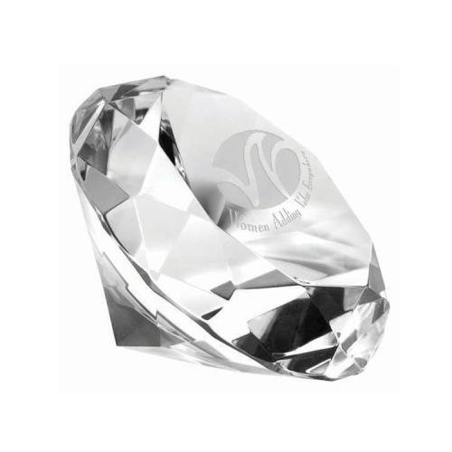 Glass Diamond Paperweight