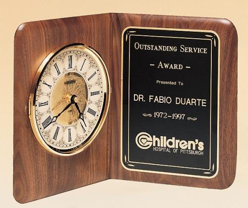 American Walnut Book Clock