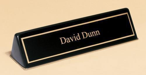 Black Stained Piano Finish Nameplate