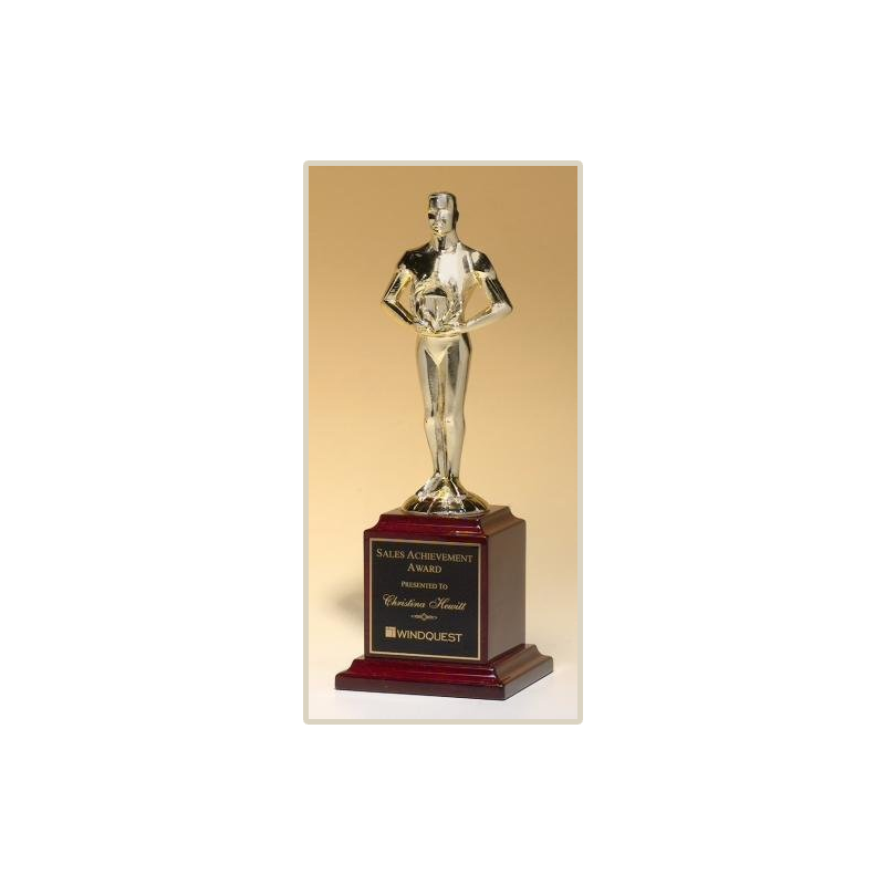 Classic Achiever Figure on Rosewood Piano Finish Base