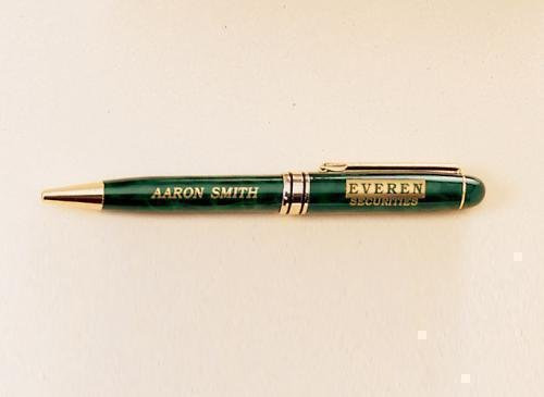 Green Marble Euro Pen