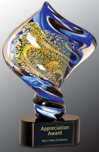 Diamond Twist Art Glass Award
