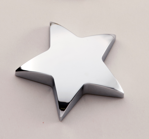 Chrome Star Paper Weight with Felt Bottom
