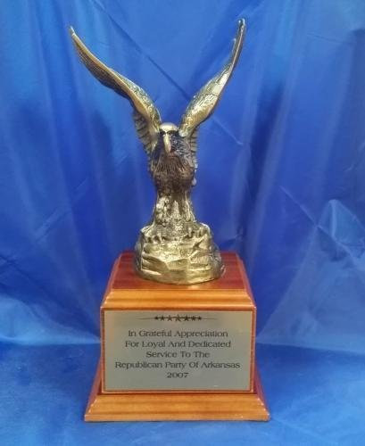 Antique Gold Eagle Resin Trophy