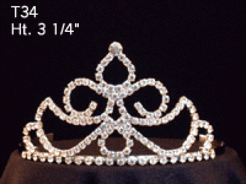 Silver Tiara Crystal Rhinestones