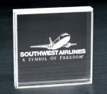 Square Clear Acrylic Paper Weight.