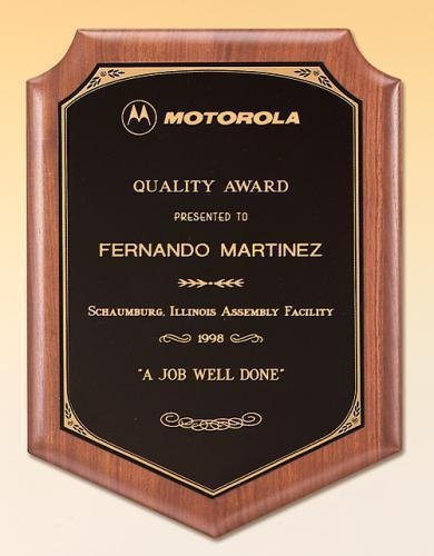 American Walnut Shield Plaque