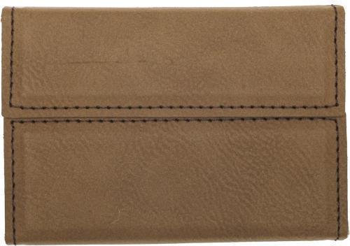 Leatherette Hard Business Card Holder -Dark Brown