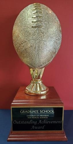 11" Gold Football Resin