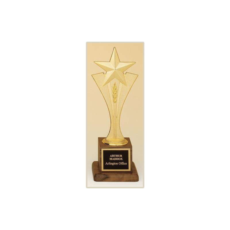 Star Riser Casting on a Solid American Walnut Base