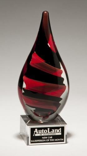 Black & Red Helix Teardrop