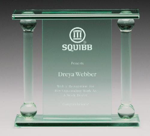 Corporate Dual Column Glass Award