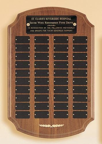 American Walnut Ornate Perpetual Plaque