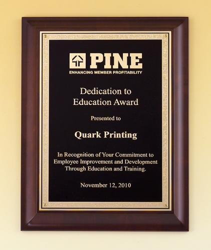 Cherry Finish Plaque