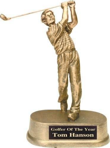 Gold Resin Golfer Trophy - Male